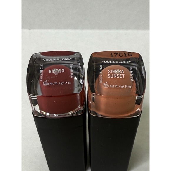Youngblood Sierra Sunset & Bistro Lipstick 4 grams Women's Makeup, 2 Pack *NEW - Picture 2 of 5